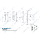 Eurospec - Contract 3 Lever Sashlock 64mm - Satin Nickel - LSE5325SN - Choice Handles