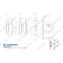 Eurospec - Contract 3 Lever Sashlock 64mm - Electro Brassed - LSE5325EB - Choice Handles