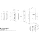 Eurospec - Contract 3 Lever Sashlock Radius 76mm - Satin Nickel - LSE5330SN/R - Choice Handles