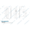 Eurospec - 3 Lever Sashlock 64mm - Satin Stainless Steel - LSS5325SSS - Choice Handles