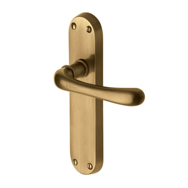 Heritage Brass Door Handle Lever Latch Luna Design Antique finish - LUN5310-AT - Choice Handles