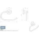 Carlisle Brass - Tempo Paper Holder - 177mm - Concealed Fix - Polished Chrome - LW07CP - Choice Handles