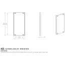 Carlisle Brass - Victorian - Finger Plate 305mm X 70mm - Polished Chrome - M39CP - Choice Handles