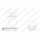 Carlisle Brass - Victorian Cupboard Knob 50mm - Polished Chrome - M47ECP - Choice Handles