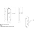 Carlisle Brass - Victorian Scroll Lever on Shaped Lock Backplate - Polished Brass - M68 - Choice Handles