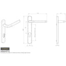 Carlisle Brass - Narrow Plate with Straight Lever 92mm c/c - Polished Chrome M86NP92CP - Choice Handles