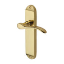 Heritage Brass Door Handle Lever Latch Maya Design Polished Brass finish - MAY7610-PB - Choice Handles