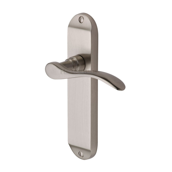 Heritage Brass Door Handle Lever Latch Maya Design Satin Nickel finish - MAY7610-SN - Choice Handles