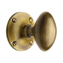 Heritage Brass Mortice Knob on Rose Mayfair Design Antique finish - MAY960-AT - Choice Handles