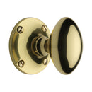 Heritage Brass Mortice Knob on Rose Mayfair Design Polished Brass finish - MAY960-PB - Choice Handles