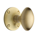 Heritage Brass Mortice Knob on Rose Mayfair Design Satin Brass finish - MAY960-SB - Choice Handles