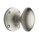 Heritage Brass Mortice Knob on Rose Mayfair Design Satin Nickel finish - MAY960-SN - Choice Handles