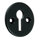 Prima - Open Door Keyhole Escutcheon  32mm - Matt Black - MB104