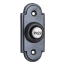 Prima - Shaped Door Bell Push 76mm x 33mm - Matt Black - MB1417