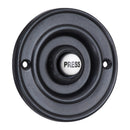 Prima - Circular Door Bell Push  76mm - Matt Black - MB1419