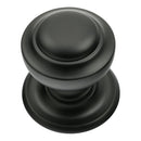 Prima - Tiered Centre Door Knob - Matt Black - MB14