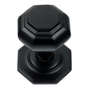 Prima - Octagonal Centre Door Knob - Matt Black - MB15B