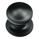Prima - Princess Centre Door Knob - Matt Black - MB16