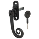 Prima - Monkey Tail Window Espagnolette Handles Right 110mm x 40mm - Matt Black - MB2028/RH
