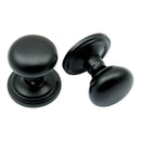 Prima - Concealed Fix Mushroom Mortice Door Knob - Matt Black - MB2029