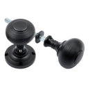 Prima - Reeded Rim Door Knob - Matt Black - MB439
