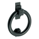 Prima - Ring Front Door Knocker  106mm - Matt Black - MB779