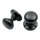 Prima - Mushroom Mortice Door Knob - Matt Black - MB92A