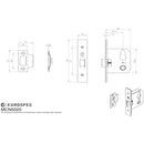 Eurospec - Easi-T Euro Profile Cylinder Night Latch - Case Only 64mm - Satin Stainless Steel - MCN5025SSS - Choice Handles