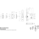 Eurospec - Easi-T Euro Profile Cylinder Night Latch - Case Only 76mm - Satin Stainless Steel - MCN5030SSS - Choice Handles