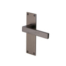 Heritage Brass Door Handle Lever Latch Metro Design Matt Bronze finish - MET4910-MB - Choice Handles