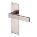 Heritage Brass Door Handle Lever Latch Metro Design Satin Nickel finish - MET4910-SN - Choice Handles