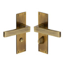 Heritage Brass Door Handle for Bathroom Metro Design Antique finish - MET4930-AT - Choice Handles