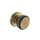 Millhouse Brass Harrison Solid Brass Knurled Mortice Door Knob on Concealed Fix Rose - Antique Brass - MH450KSMKABSOLID - Choice Handles