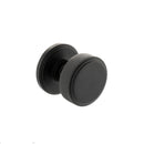Millhouse Brass Harrison Solid Brass Knurled Mortice Door Knob on Concealed Fix Rose - Matt Black - MH450KSMKMBSOLID - Choice Handles