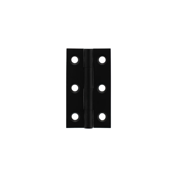 Millhouse Brass Cabinet Butt Hinges 50mm x 28mm x 2mm - Matt Black - MHBH50MB