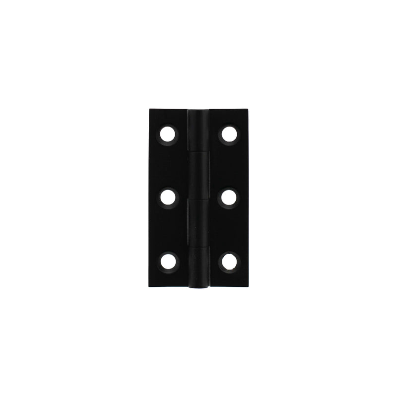 Millhouse Brass Cabinet Butt Hinges 50mm x 28mm x 2mm - Matt Black - MHBH50MB - Choice Handles