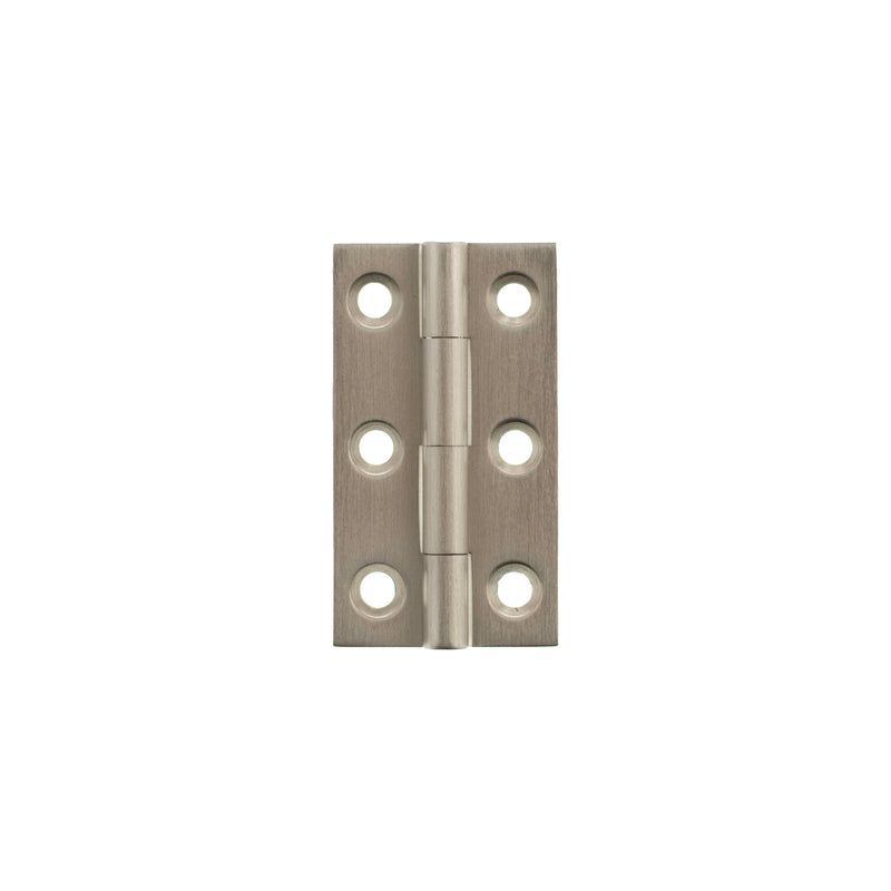 Millhouse Brass Cabinet Butt Hinges 50mm x 28mm x 2mm - Satin Nickel - MHBH50SN - Choice Handles