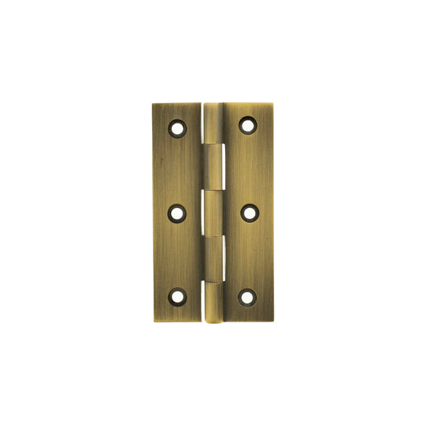 Millhouse Brass Cabinet Butt Hinges 64mm x 35mm x 2mm - Antique Brass - MHBH64AB