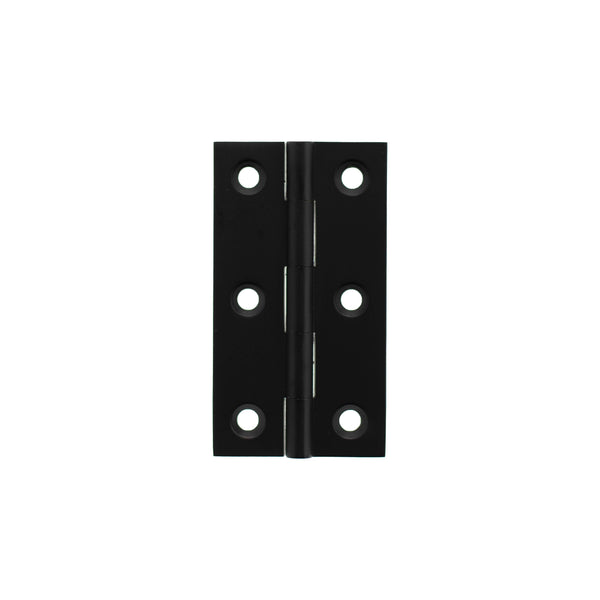 Millhouse Brass Cabinet Butt Hinges 64mm x 35mm x 2mm - Matt Black - MHBH64MB - Choice Handles
