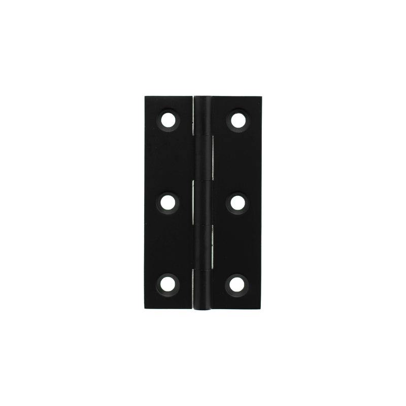 Millhouse Brass Cabinet Butt Hinges 64mm x 35mm x 2mm - Matt Black - MHBH64MB - Choice Handles