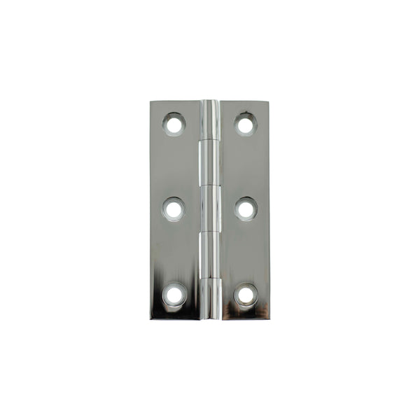 Millhouse Brass Cabinet Butt Hinges 64mm x 35mm x 2mm - Polished Chrome - MHBH64PC - Choice Handles