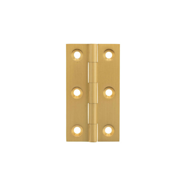 Millhouse Brass Cabinet Butt Hinges 64mm x 35mm x 2mm - Satin Brass - MHBH64SB - Choice Handles