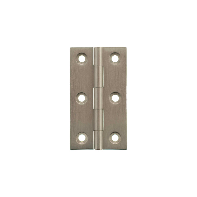 Millhouse Brass Cabinet Butt Hinges 64mm x 35mm x 2mm - Satin Nickel - MHBH64SN