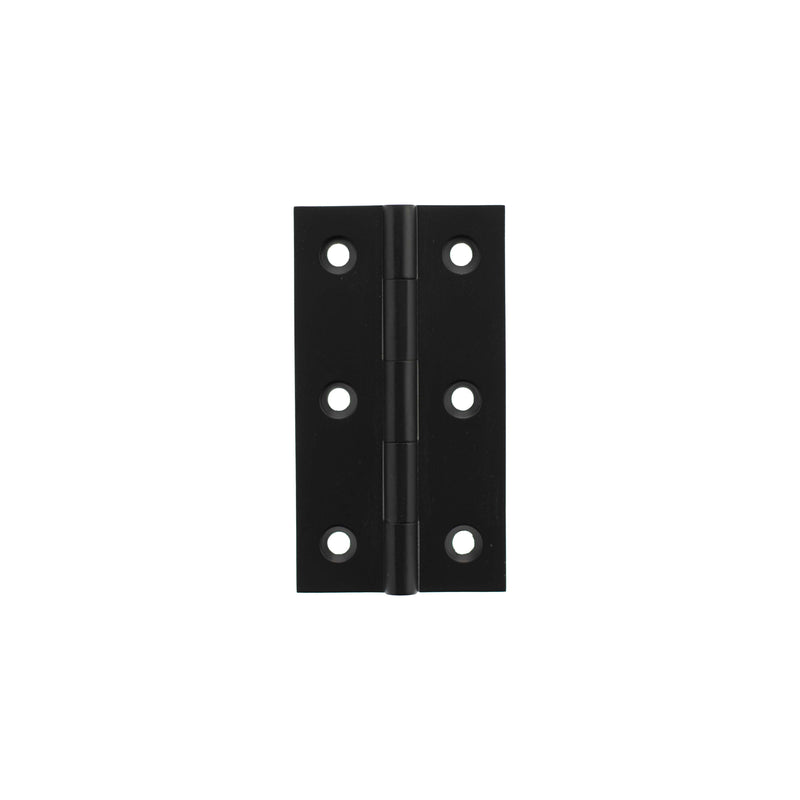 Millhouse Brass Cabinet Butt Hinges 75mm x 41mm x 2mm - Matt Black - MHBH75MB