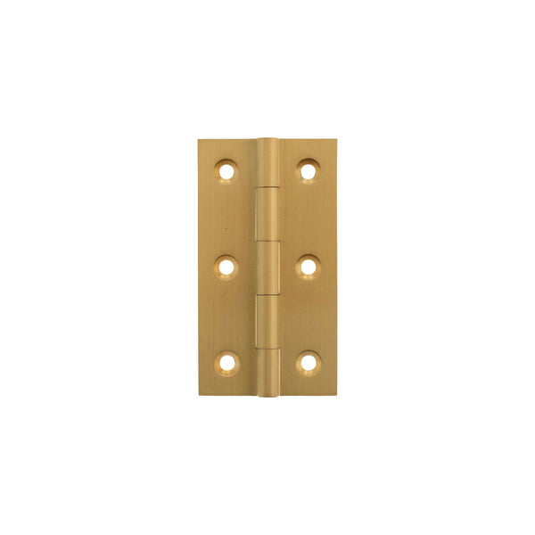 Millhouse Brass Cabinet Butt Hinges 75mm x 41mm x 2mm - Satin Brass - MHBH75SB