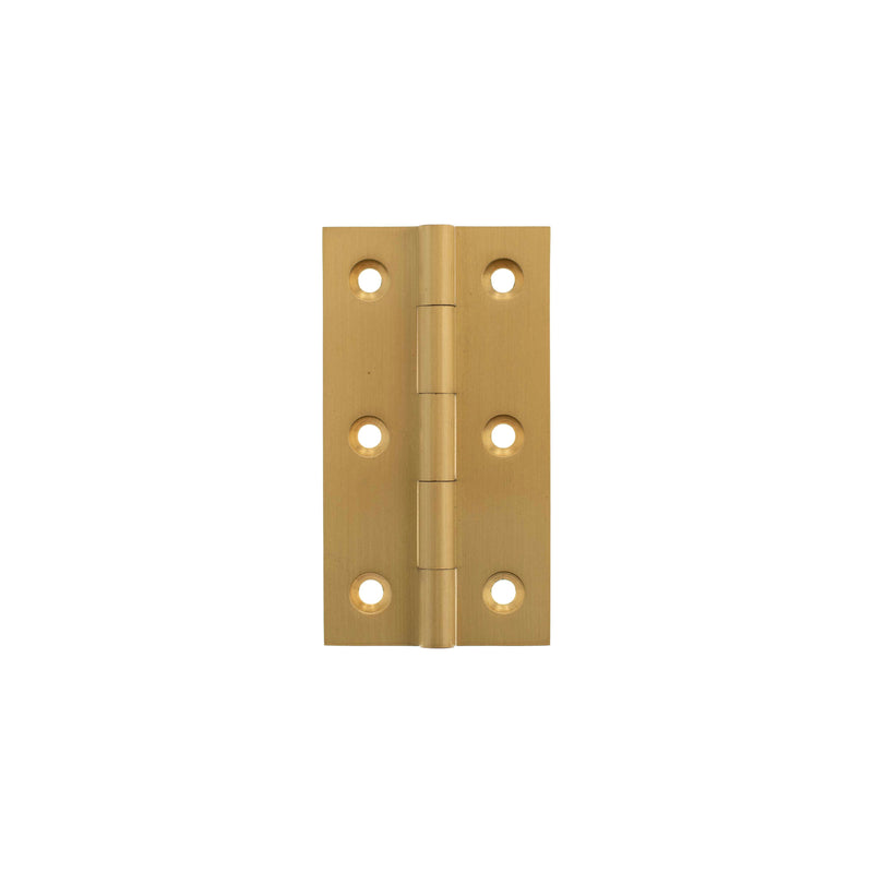 Millhouse Brass Cabinet Butt Hinges 75mm x 41mm x 2mm - Satin Brass - MHBH75SB