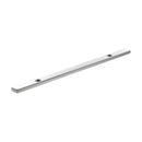 Millhouse Brass Long Narrow Cabinet Handle Backplate 128mm - Polished Chrome - MHCBN128PC - Choice Handles
