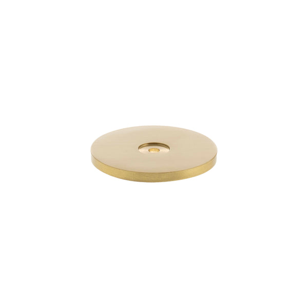 Millhouse Brass Round Cabinet Handle Backplate - Satin Brass - MHCBR49SB - Choice Handles