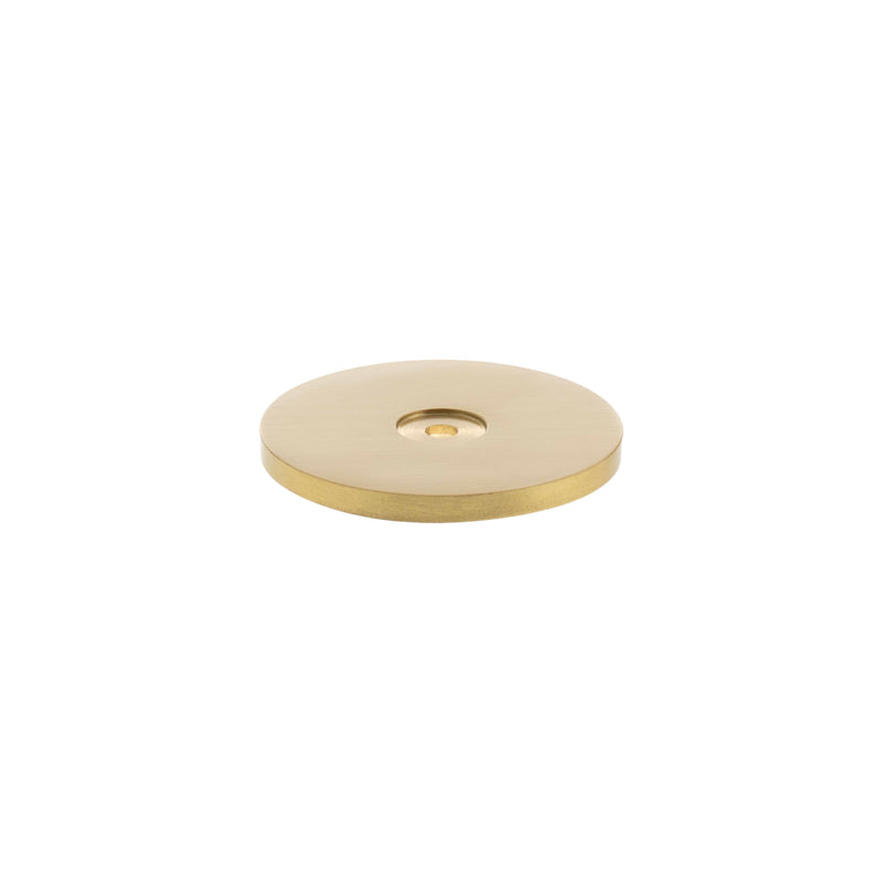 Millhouse Brass Round Cabinet Handle Backplate - Satin Brass - MHCBR49SB - Choice Handles