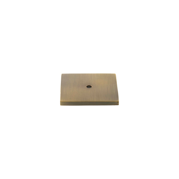 Millhouse Brass Square Cabinet Handle Backplate - Antique Brass - MHCBS50AB - Choice Handles